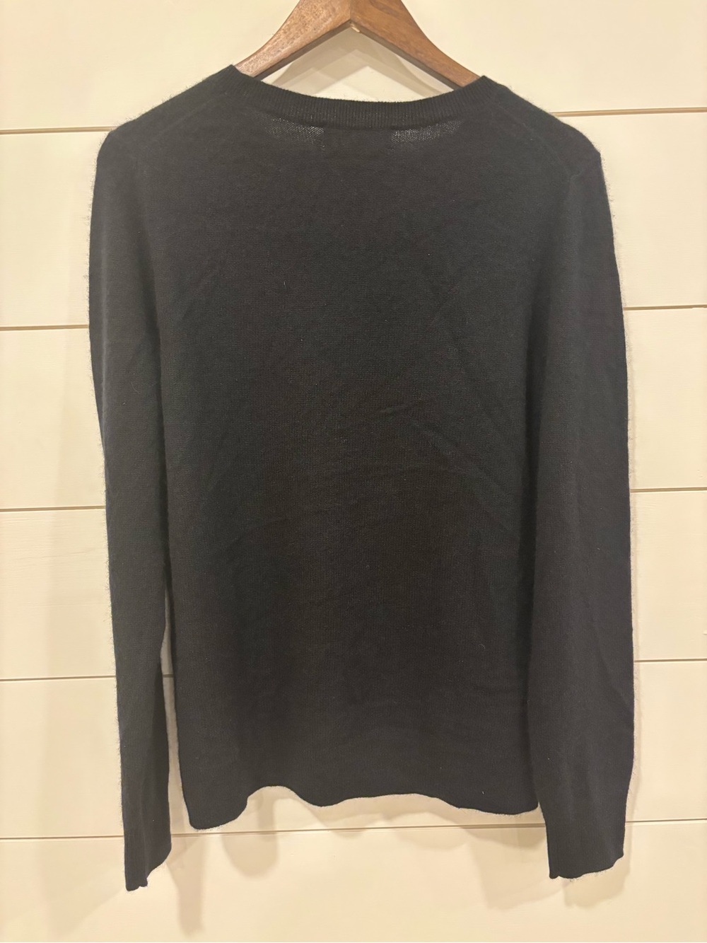 NWOT Nordstrom Black Crewneck 100% Cashmere Sweater Size XL - Picture 4 of 7